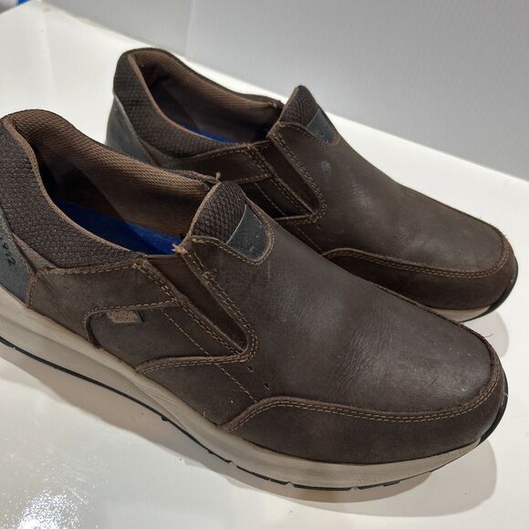 Nunn Bush 10.5 W Bloom Brown Nubuck Leather Slip On Loafer Sneakers Comfort Shoe - Picture 2 of 15